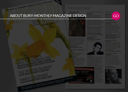 About Bury Monthly magazine design